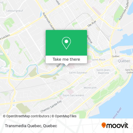 Transmedia Quebec map