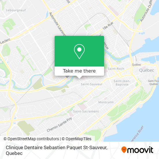 Clinique Dentaire Sebastien Paquet St-Sauveur map