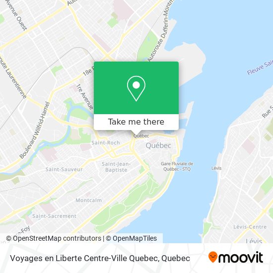 Voyages en Liberte Centre-Ville Quebec map