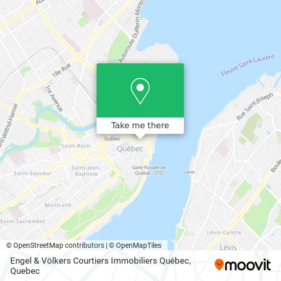 Engel & Völkers Courtiers Immobiliers Québec map