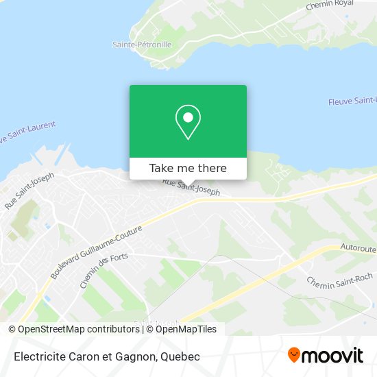 Electricite Caron et Gagnon map