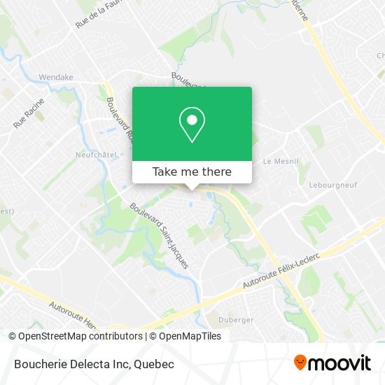 Boucherie Delecta Inc map