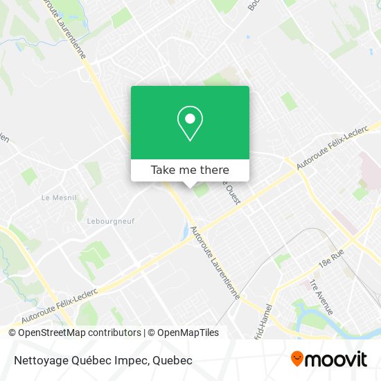 Nettoyage Québec Impec map