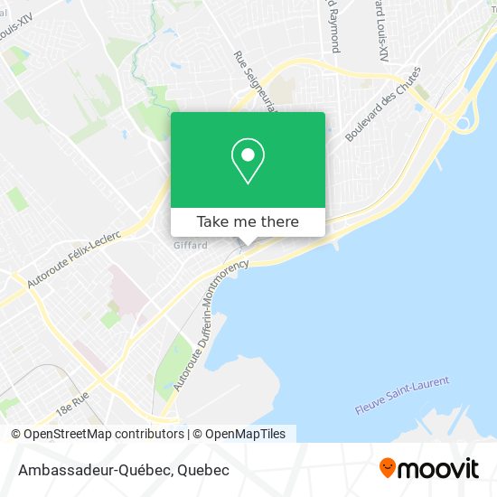 Ambassadeur-Québec map