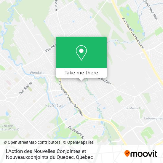 L'Action des Nouvelles Conjointes et Nouveauxconjoints du Quebec map