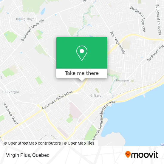 Virgin Plus map