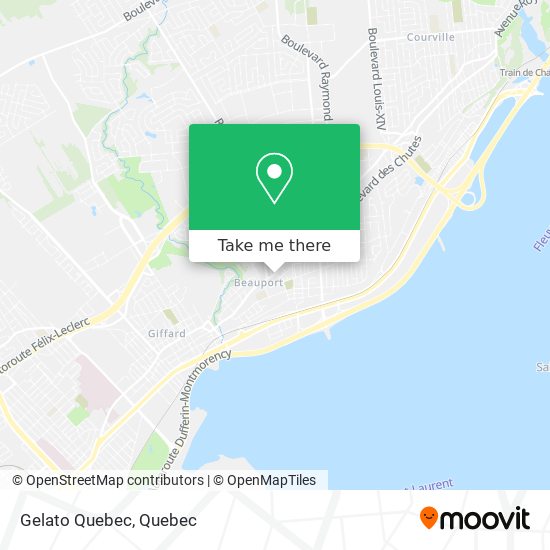 Gelato Quebec map