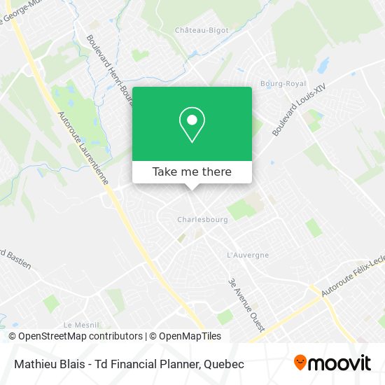 Mathieu Blais - Td Financial Planner map