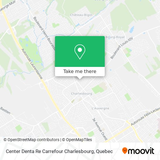 Center Denta Re Carrefour Charlesbourg map