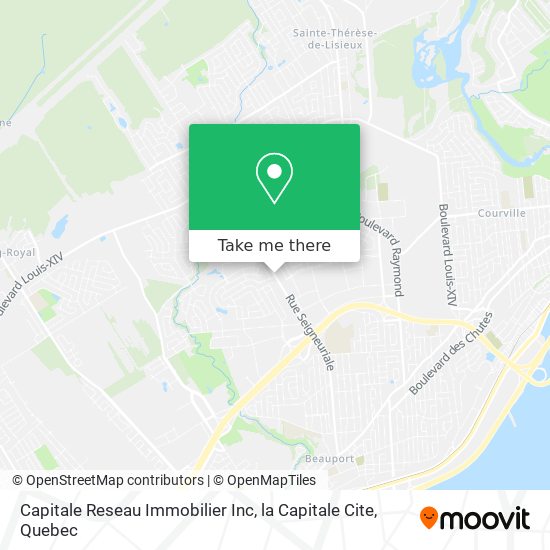 Capitale Reseau Immobilier Inc, la Capitale Cite map