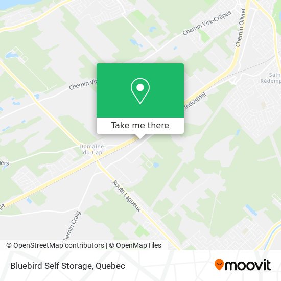 Bluebird Self Storage map