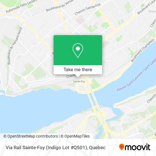 Via Rail Sainte-Foy (Indigo Lot #Q501) map