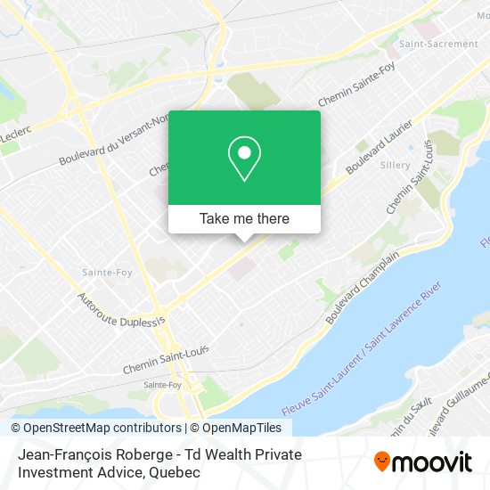 Jean-François Roberge - Td Wealth Private Investment Advice map