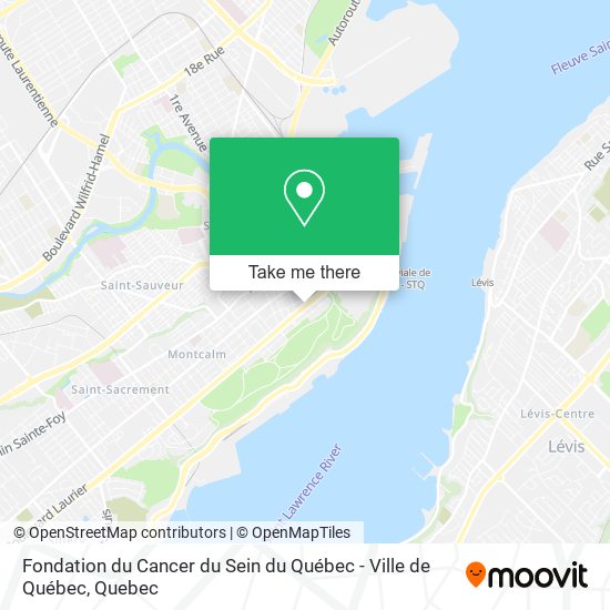 Fondation du Cancer du Sein du Québec - Ville de Québec map