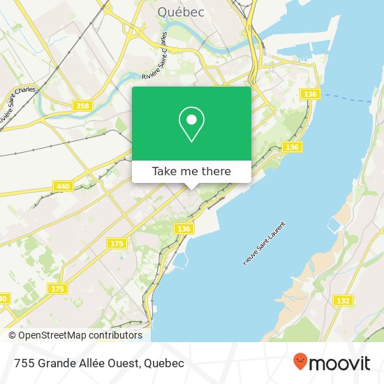 755 Grande Allée Ouest map