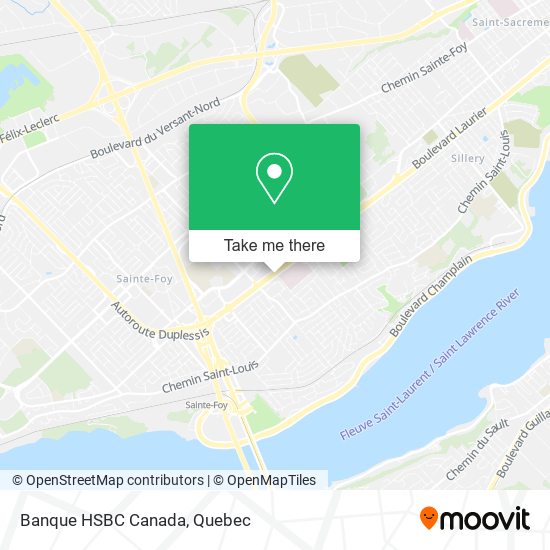Banque HSBC Canada map
