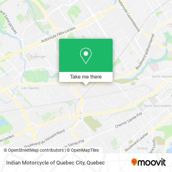 Indian Motorcycle of Quebec City map