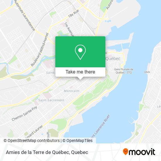 Amies de la Terre de Québec map