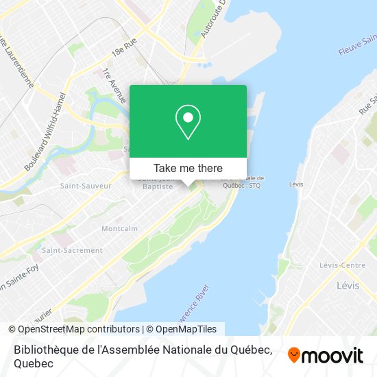Bibliothèque de l'Assemblée Nationale du Québec map