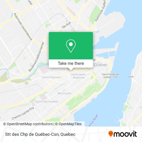 Stt des Chp de Québec-Csn map