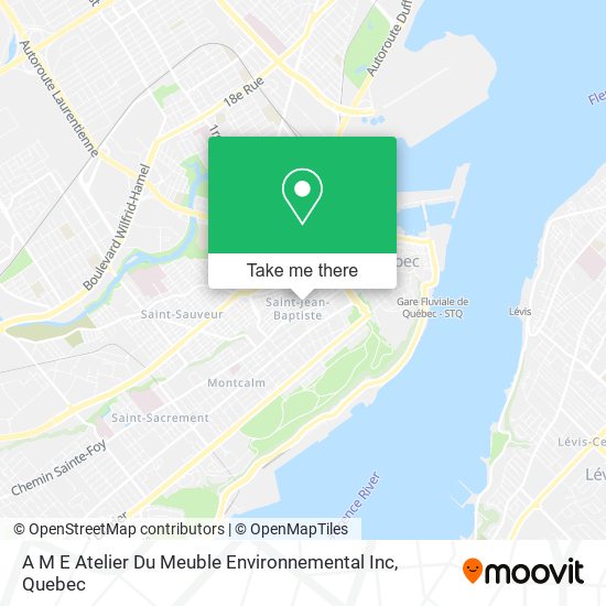 A M E Atelier Du Meuble Environnemental Inc map