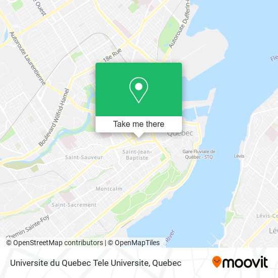 Universite du Quebec Tele Universite map