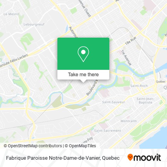 Fabrique Paroisse Notre-Dame-de-Vanier map