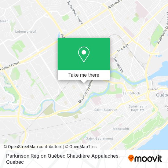 Parkinson Région Québec Chaudière-Appalaches map