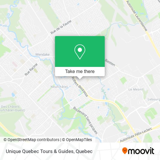 Unique Quebec Tours & Guides map