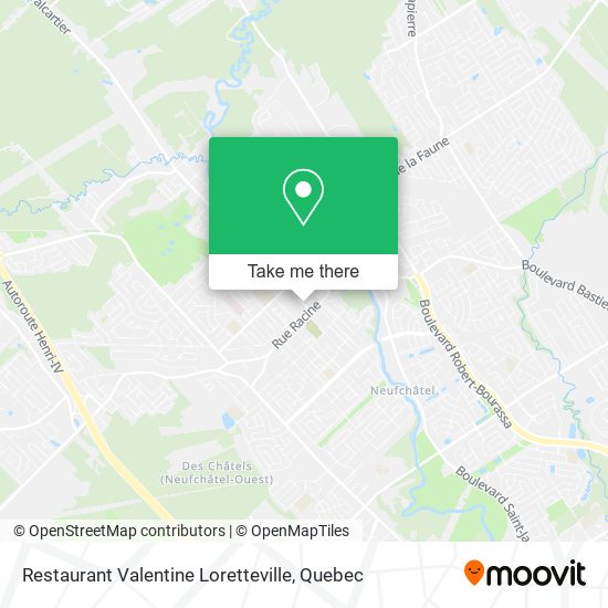 Restaurant Valentine Loretteville map