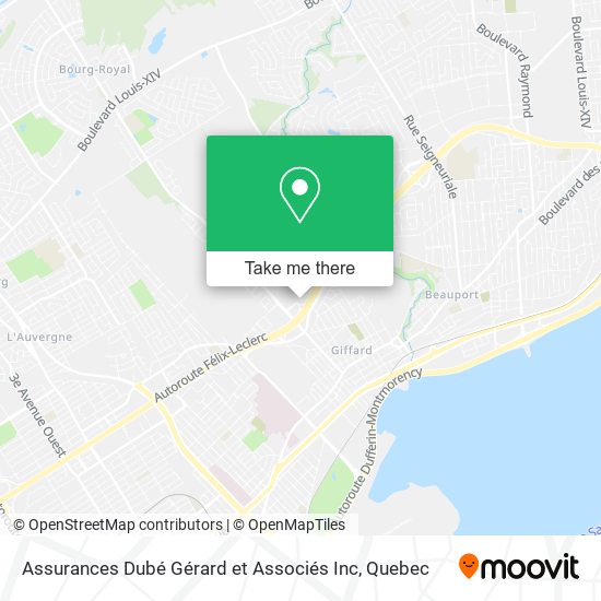 Assurances Dubé Gérard et Associés Inc map