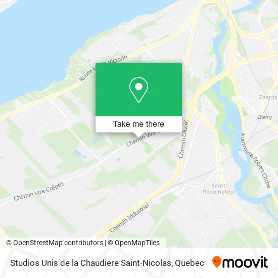 Studios Unis de la Chaudiere Saint-Nicolas map