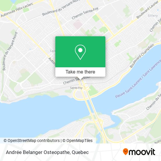 Andrée Belanger Osteopathe map