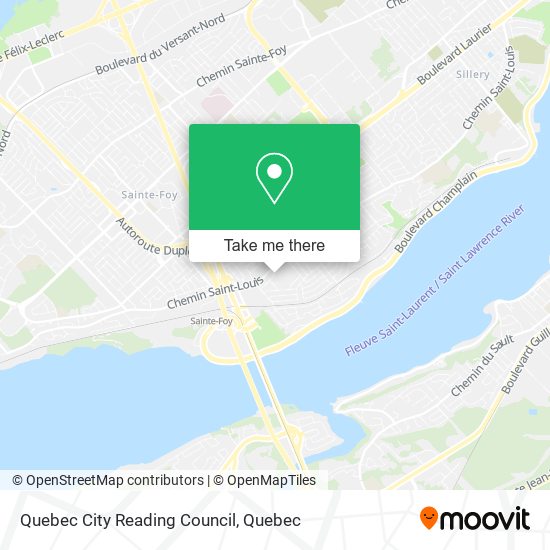 Quebec City Reading Council map