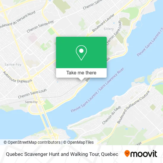 Quebec Scavenger Hunt and Walking Tour map