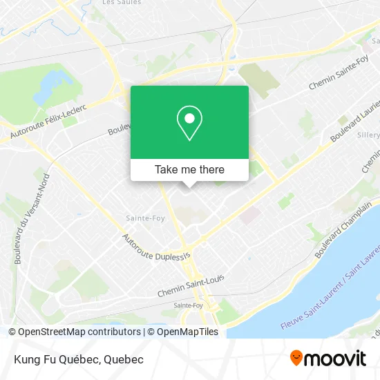 Kung Fu Québec map