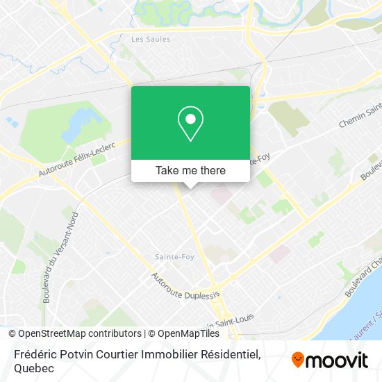 Frédéric Potvin Courtier Immobilier Résidentiel map