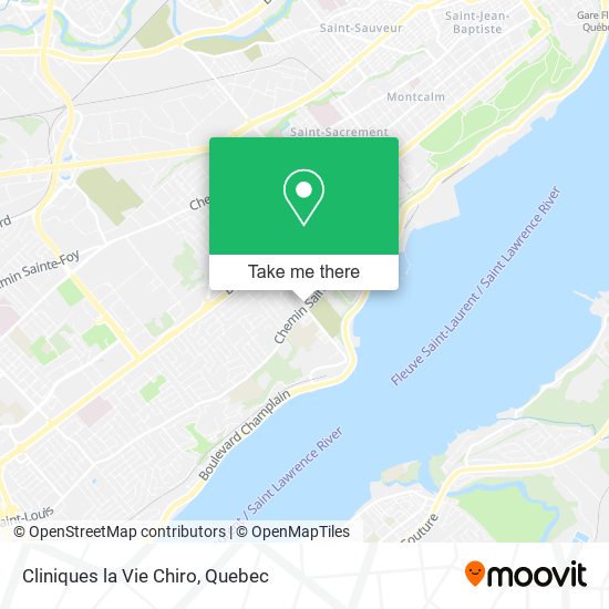 Cliniques la Vie Chiro map