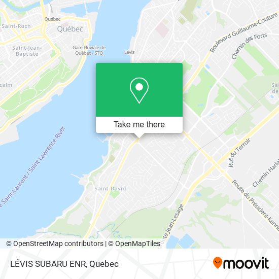 LÉVIS SUBARU ENR map
