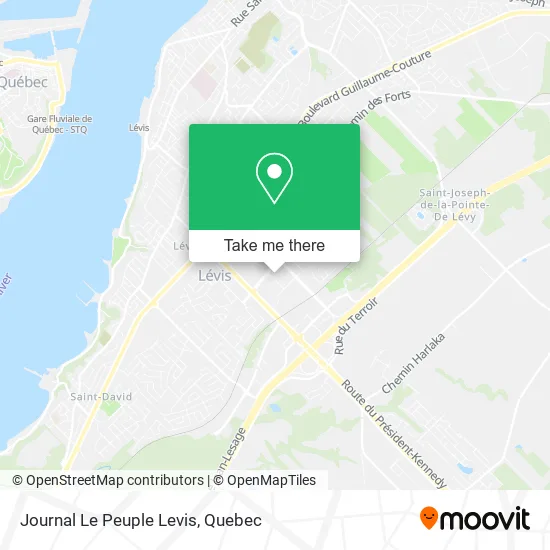 Journal Le Peuple Levis map