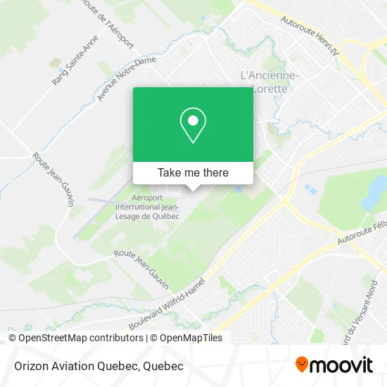 Orizon Aviation Quebec map