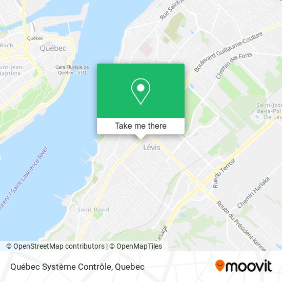 Québec Système Contrôle map