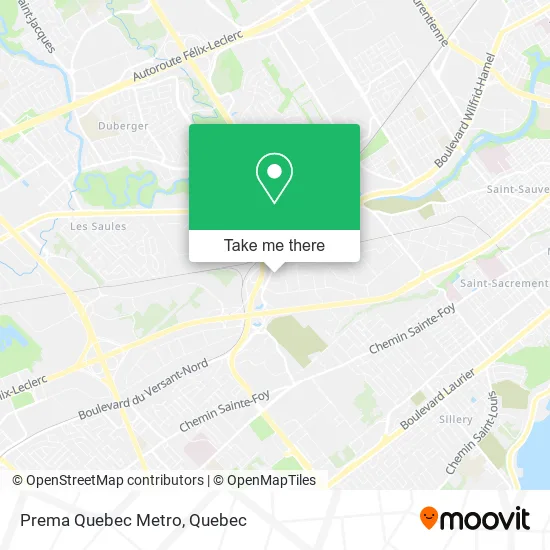 Prema Quebec Metro map