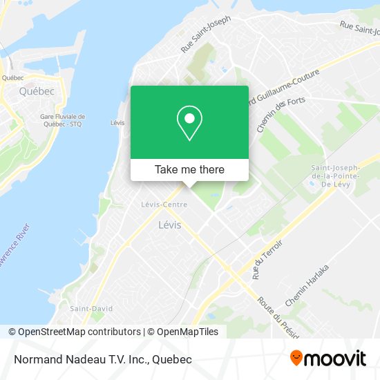 Normand Nadeau T.V. Inc. map