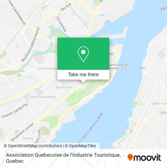 Association Quebecoise de l'Industrie Touristique map
