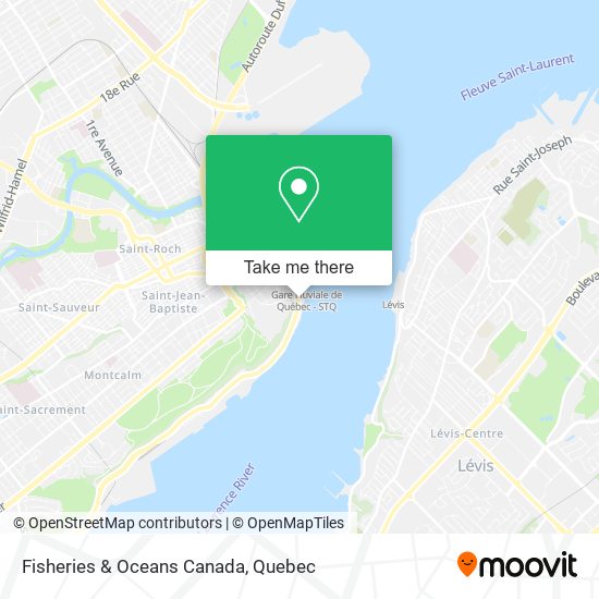 Fisheries & Oceans Canada map
