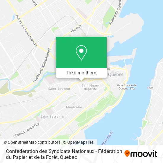 Confederation des Syndicats Nationaux - Fédération du Papier et de la Forêt map