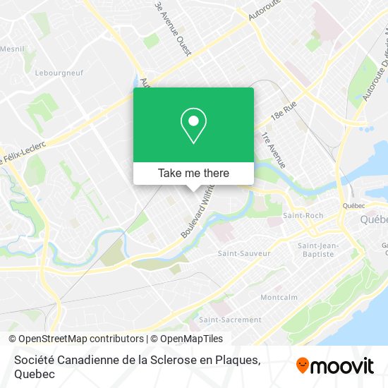Société Canadienne de la Sclerose en Plaques map