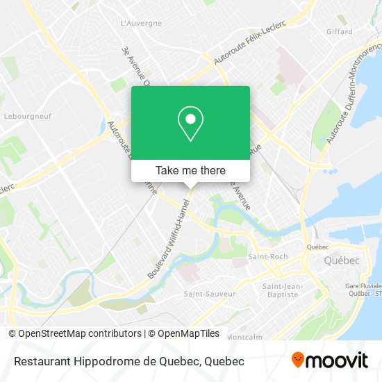 Restaurant Hippodrome de Quebec map