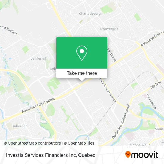 Investia Services Financiers Inc map